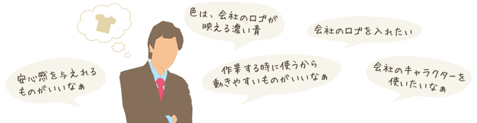 ユニフォームの「イメージ」 や 「したいこと」 をお伺いします